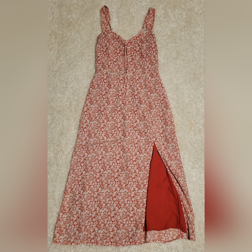 Abercrombie & Fitch floral dress with slit & adjustable straps